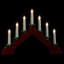 LED Lighted Christmas Candelabra Bridge - 13" - Red Base - C6 Clear Lights