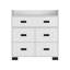Commode Alyn, quatre pieds, quatre tiroirs, un double tiroir, plateau supérieur blanc-54779462