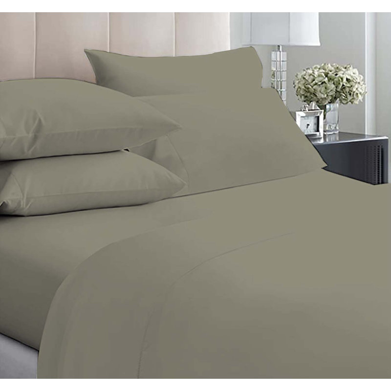 6-Piece Premium Deep Pockets Microfiber Sheet Set, California King, Light Taupe