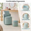 Petit fauteuil d'appoint rembourré avec coussin de dossier et repose-pieds, fauteuil de coiffeuse pivotant à 360 ° en velours-129226508