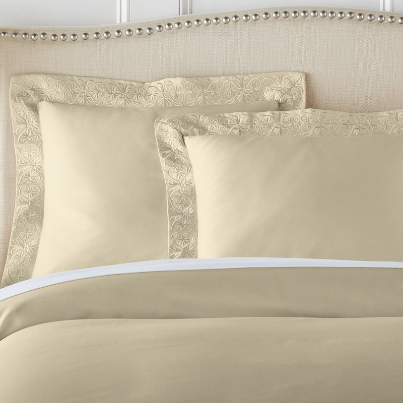 Ariane Duvet Cover Set, Queen Duvet Cover + 2 Standard Sham, Tan