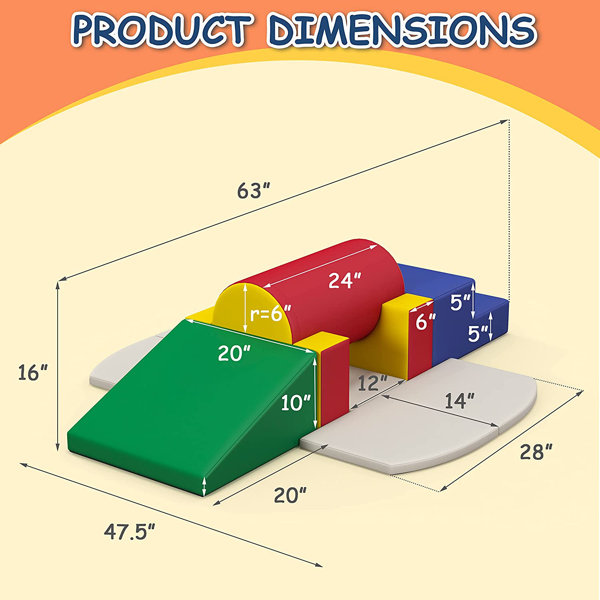 FDW 189.6'' W Indoor Foam Climbing Blocks