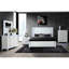 Table de chevet moderne pour la chambre à coucher - 2 grands tiroirs avec éclairage à DEL