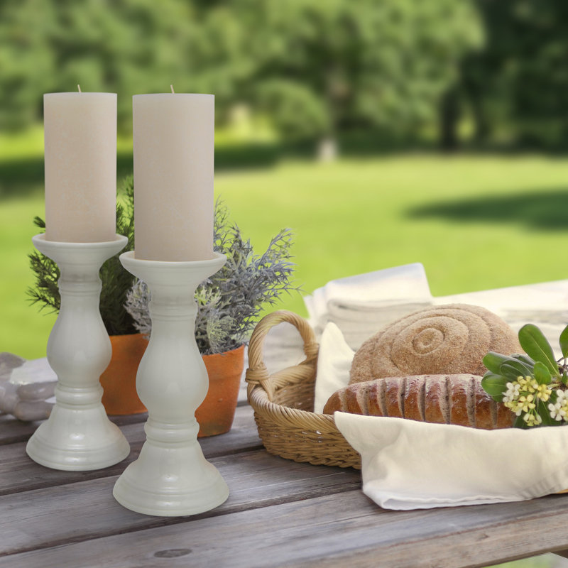 9'' H Concrete / Cement Tabletop Candlestick