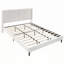 Boucle Fabric Bed Frame with 55.5"High Back Upholstered Headboard-29431132-29431130