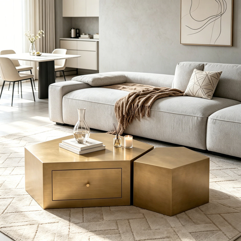 Ensemble de 2 tables basses Modern