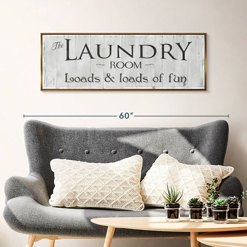 Loads Of Fun Wall Sign, Floating Frame Gold, 43" X 15"