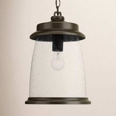 Seeded Outdoor Metal Hanging Lantern