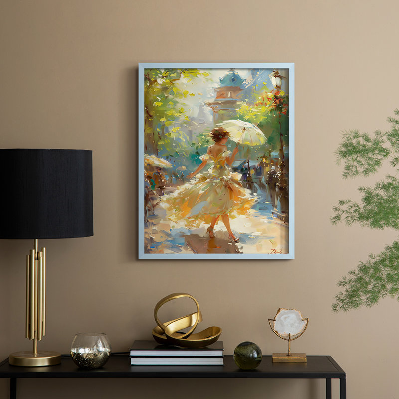 Reproduction encadrée WOMEN Series CMXVI - bois massif, H 21 po x l 17 po, Bleu