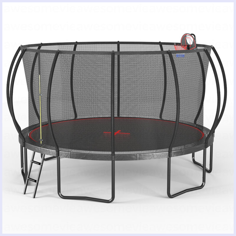 YC 16FT - Trampoline - citrouille - noir rouge