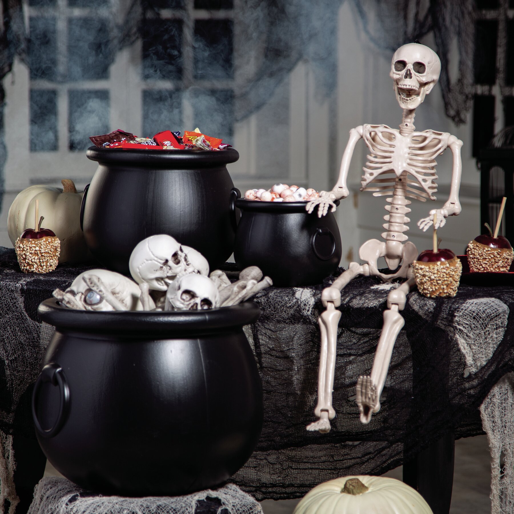 The Holiday Aisle® 3 Piece Cauldrons Halloween Decorations Set ...
