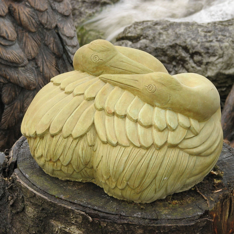 Statue grues, Bronze patiné
