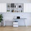 Bureau rotatif moderne à positions multiples, gris