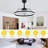 24" Smart Dimmable LED Ceiling Fan with Light, Remote & APP Control, Adjustable Color Temperature, 6-Speed Reversible for Living Room, Bedroom-897064512