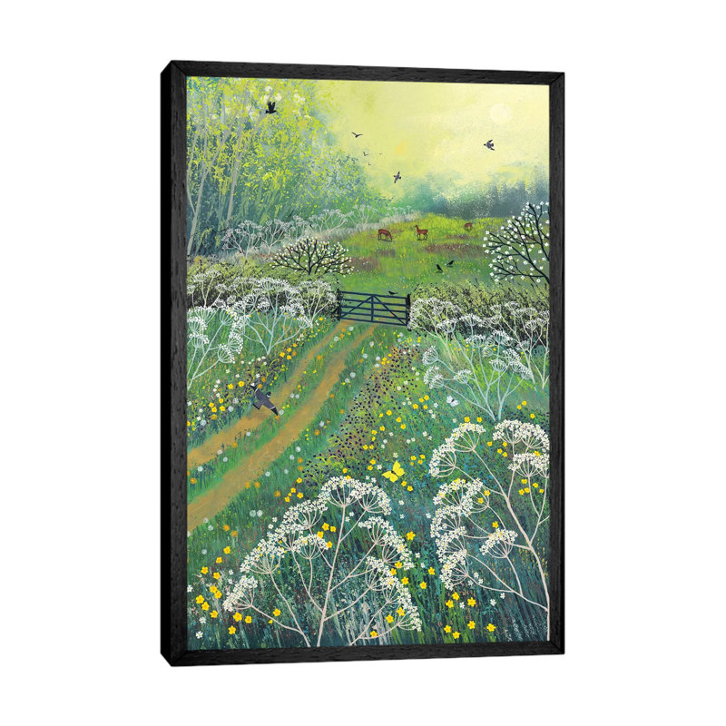 The Gate To May Meadow by Jo Grundy - Print on Canvas, Black Framed, 66.04 cm H x 45.72 cm W