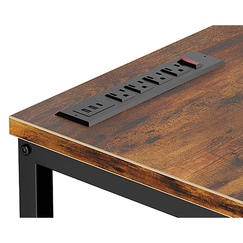 Carrizalez L-Shaped Desk, Brown