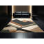 Tapis moelleux moelleux et moelleux à motif abstrait rustique moderne beige-1234485082