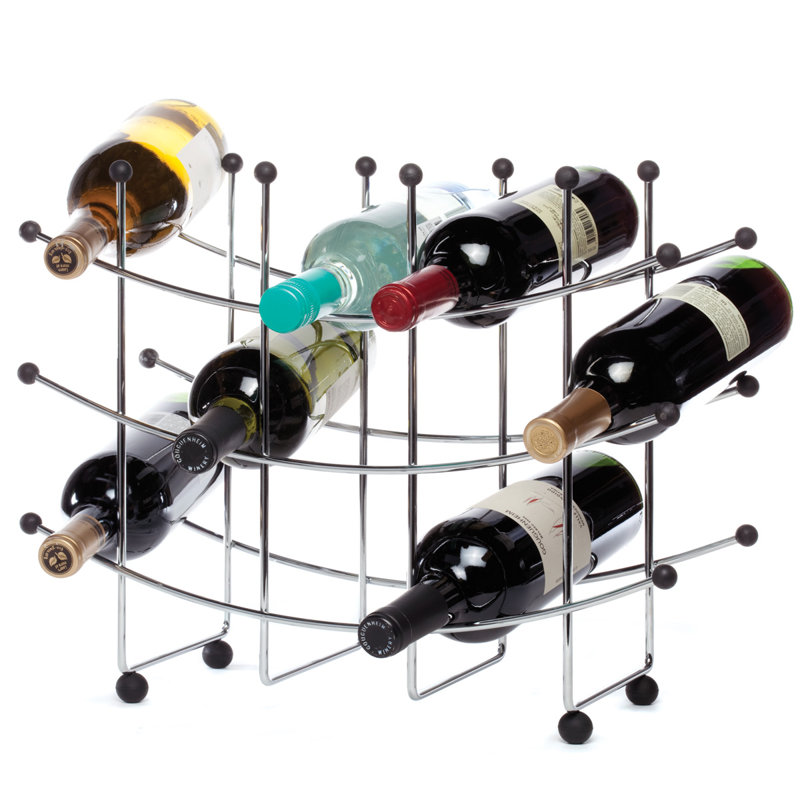 Holbrook Tabletop Wine Bottle Rack in Silver
