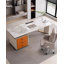 Light Luxury Desk Sintered Stone Desktop and Drawers-237569175
