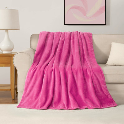 The Sheet Lab Solid Plush Throw Blankets