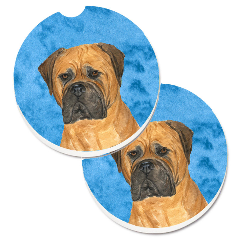 Sous-verre barbu collie voiture, Bull-mastiff