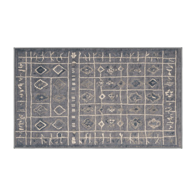 Tapis gris lavable à la machine