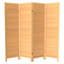 6 Ft. Tall Wooden Louvered Room Divider Walnut 3 Panel-1123949886-1123949875