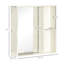 Armoire à pharmacie de salle de bain avec miroir, 24,19 po x 25,5 po, tablette de rangement murale, blanc pour rangement de miroir de salon et de salle de lavage, attrayant