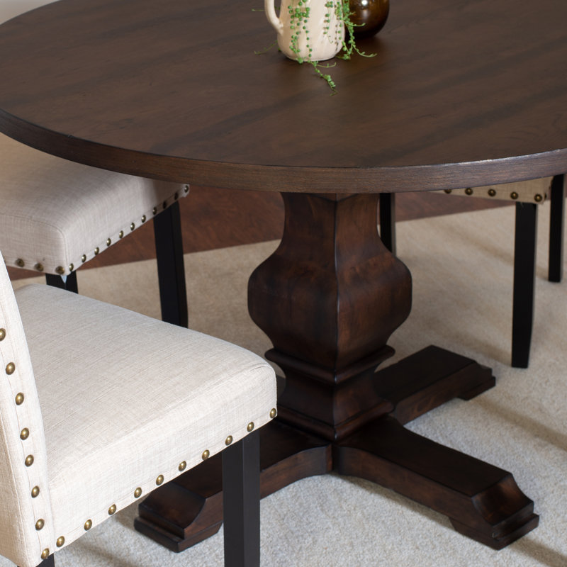 4 - Person Pedestal Dining Set, Tan