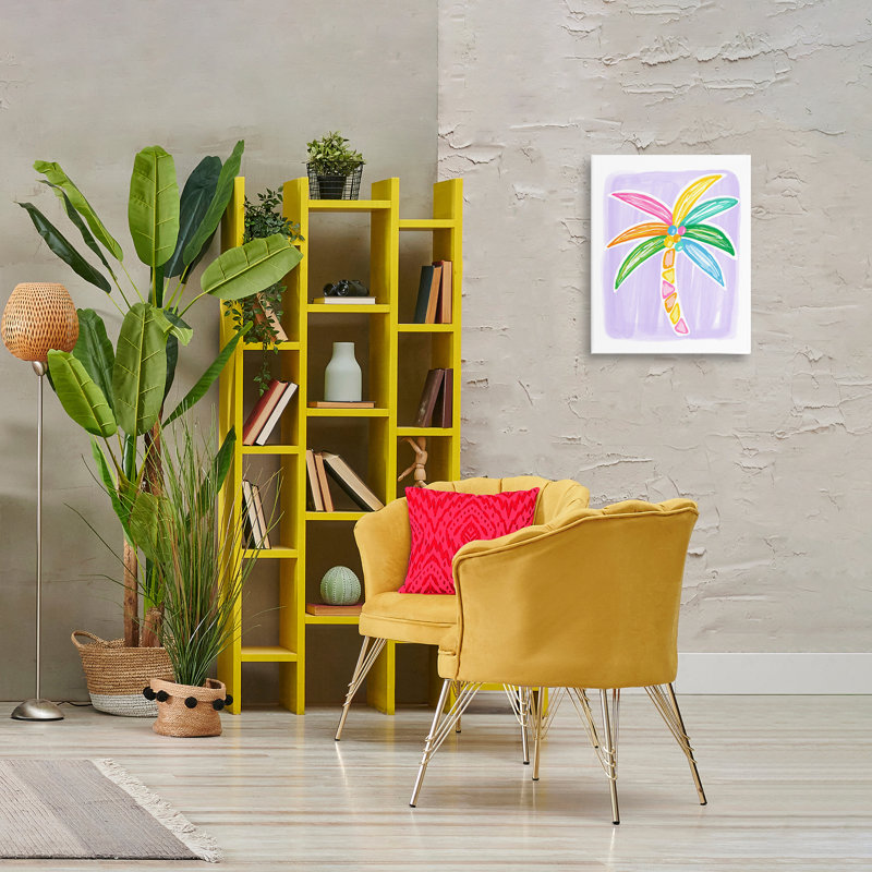 «Pastel Palm on Canvas» par Lisa Nohren, H 20 po x l 16 po