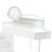 Corner Makeup Vanity Desk With Mirror & Led Lights, Modern Vanity Set With Mirror And Stool-72731151