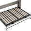 Lit double pleine grandeur gris pliant à l'armoire, structure solide assure la durabilité, matelas de support en lattes de bois, pas de sommier nécessaire, arrangement d'assemblage rapide qui peut être plié en un espace - option, métal