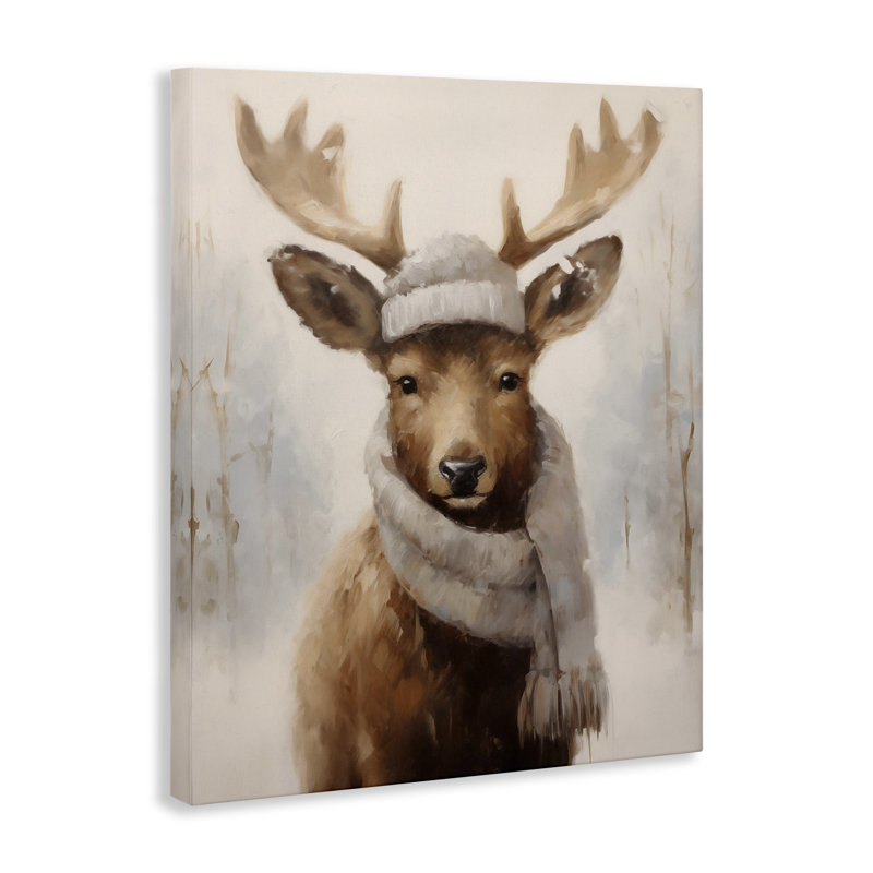 Cozy Winter Deer Fawn, conception par Arlington Prints, H 20 po x l 16 po