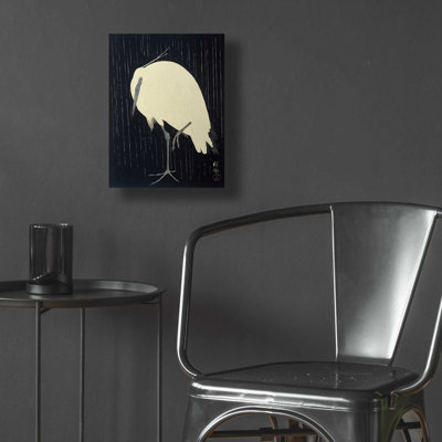 «Egret in the Rain 1925-1936» par Ohara Koson, art mural en verre acrylique