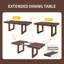 Table de salle à manger à rallonge 60-78 "avec rallonge amovible, table de cuisine en bois pour 4 à 8 personnes, finition noyer-2142016598