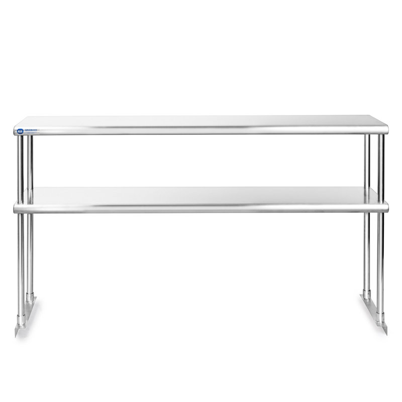 60" Stainless Steel Double Overshelf for Prep Tables