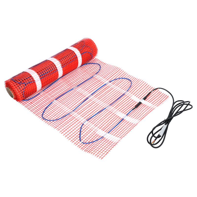 Floor Heating Pad with Digital Programmable Thermostat And Adhesive Back, Four Temperature Control Modes Uniform Heating Underfloor Heating Mat, 110V 5-35 Degree Celsius Floor Heated Warm System