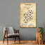 «Vintage Soccer Ball Brevet», reproduction sur toile-1077689691