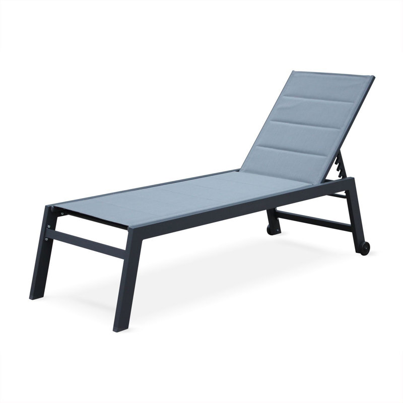 Gabrialla Reclining Sun Lounger, Dark Brown