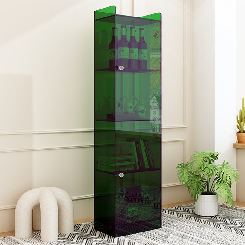 Bibliothèque moderne simple avec porte, Vert