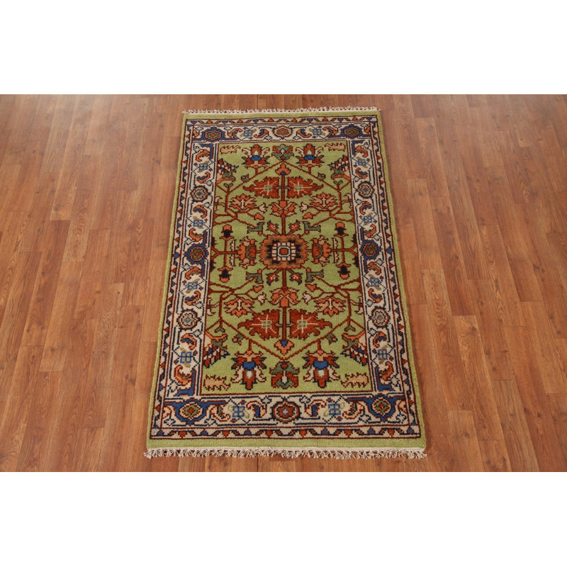 Tapis oriental vert clair Oushak 3 x 5