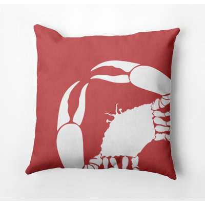 Shirley Mills Crab Outdoor Square Pillow Cover and Insert