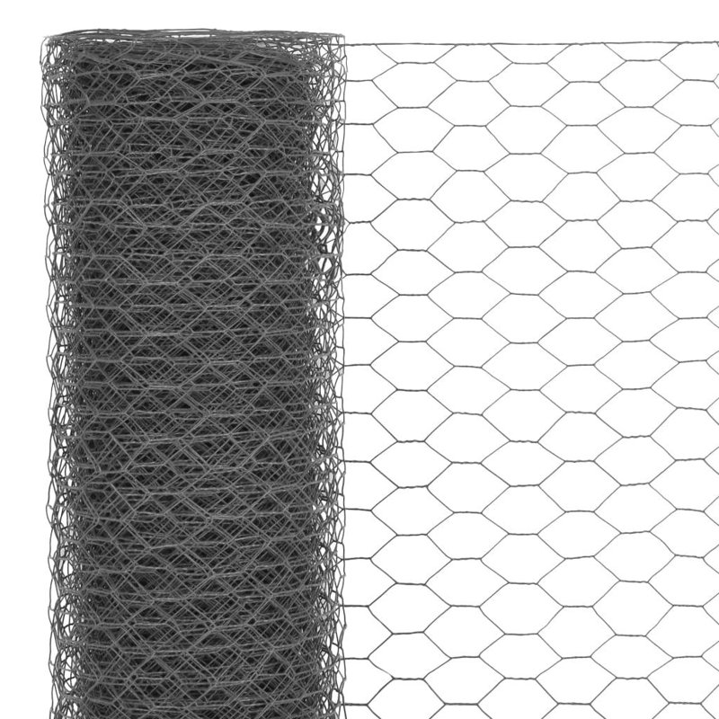 Lapidge 99.822cm H x 984.2cm W Grey Plastic Wire/Mesh Fence
