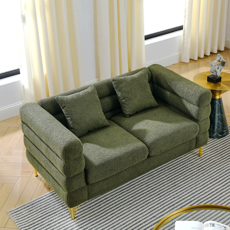 Canapé modulaire surdimensionné de 60 po à 2 places, canapé modulaire à assise profonde en tissu Comfort