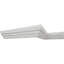 H 3 po x l 2 1/16 po x P 3 po x L 96 po, moulure couronnée en PVC TrueCraft, blanc