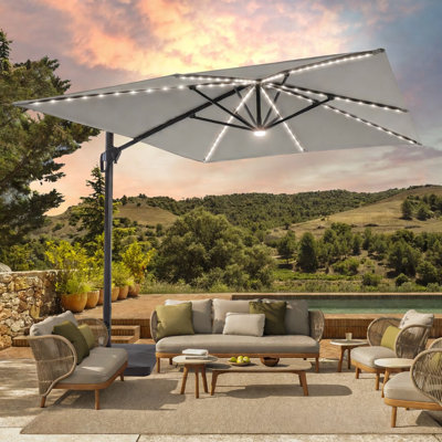 Parasol rectangulaire suspendu en porte-à-faux 138 "x 108" Salton