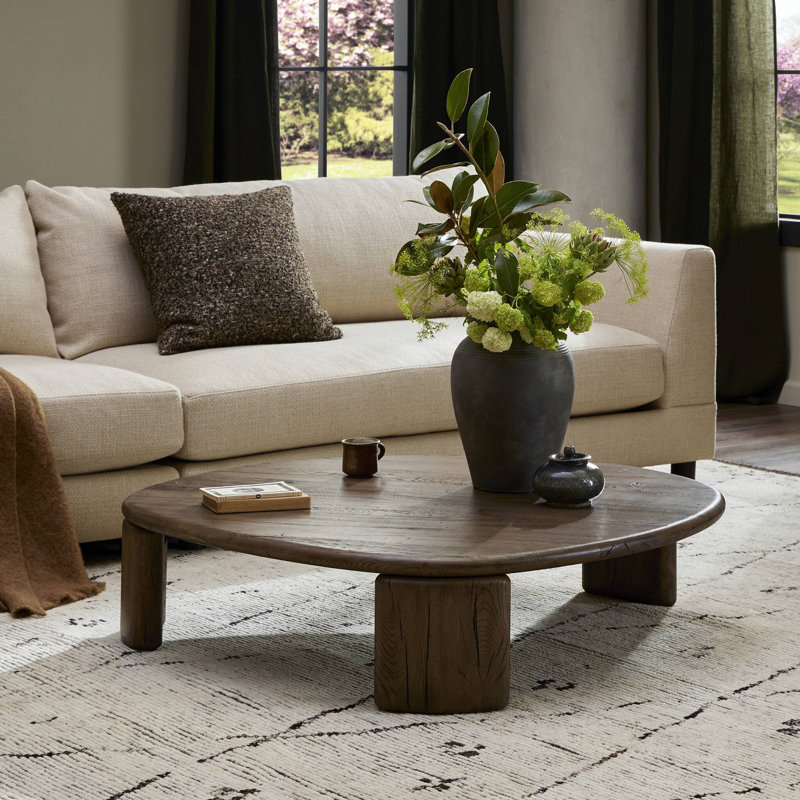 Falco Nesting Table-Small-Grey Reclaimed French Oak, 11.25" H x 47.5" L x 47.5" W