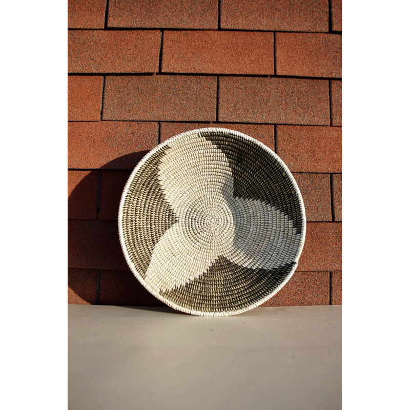 Fele Bowl Black - Leaf Print White