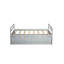 Lit simple gris avec matériaux stables, tête de lit, lit gigogne, rangement et tiroirs-1600097625