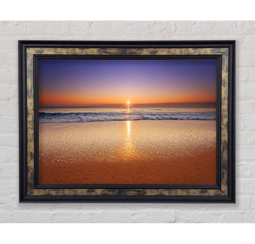 Gerahmtes Leinwandbild Distant Ocean Sunset